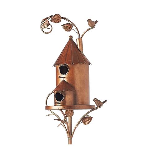 bird house metal pole|decorative bird houses on poles.